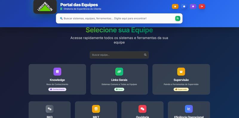 Portal das Equipes - Sistema colaborativo