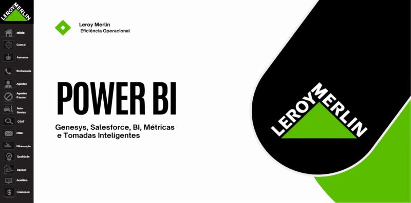 Dashboard de Analytics da Leroy Merlin mostrando gráficos e métricas